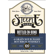 SOOH Steeple Ridge Bottled in Bond 4 Grain Bourbon